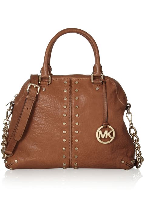 michael kors brown leather bag|michael kors brown tote handbags.